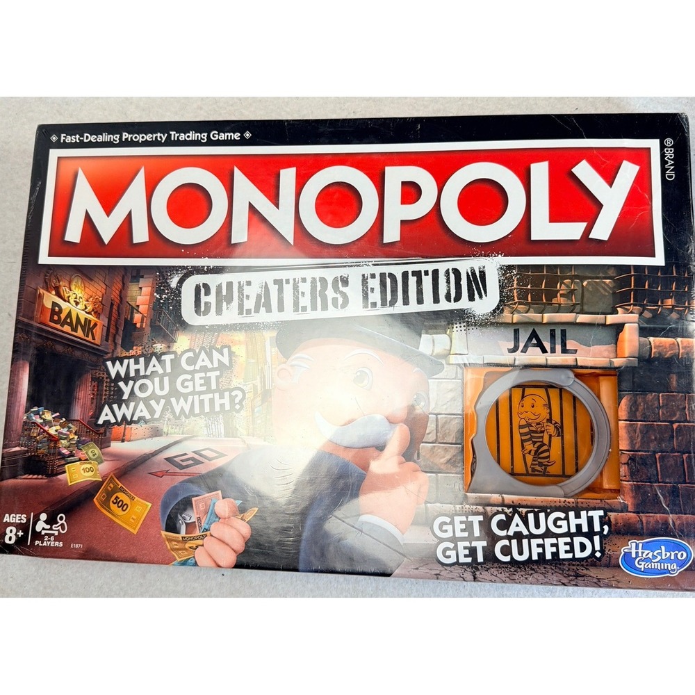 Monopoly Cheaters Edition Board Game Hasbro Factory Sealed New 2-6 Players